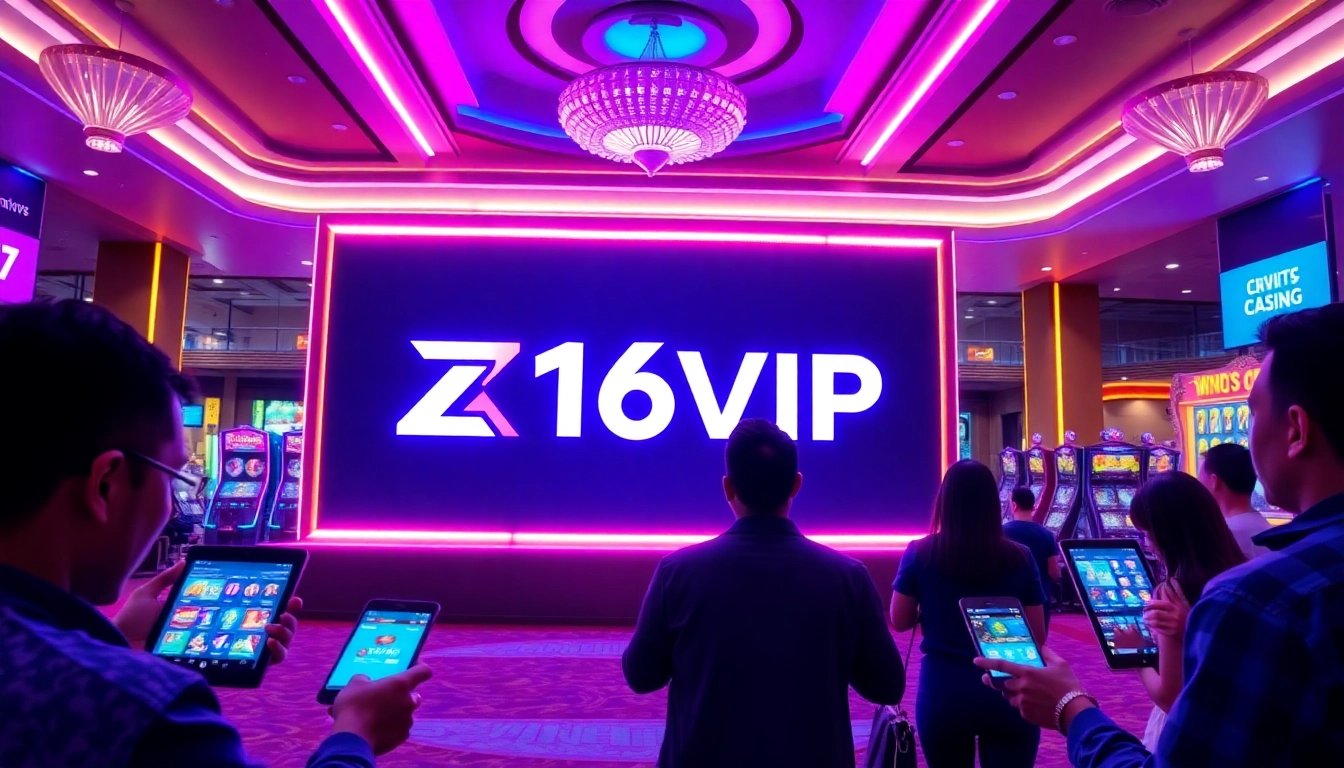Experience seamless gaming with z16vip, showcasing a modern online casino interface for global users.