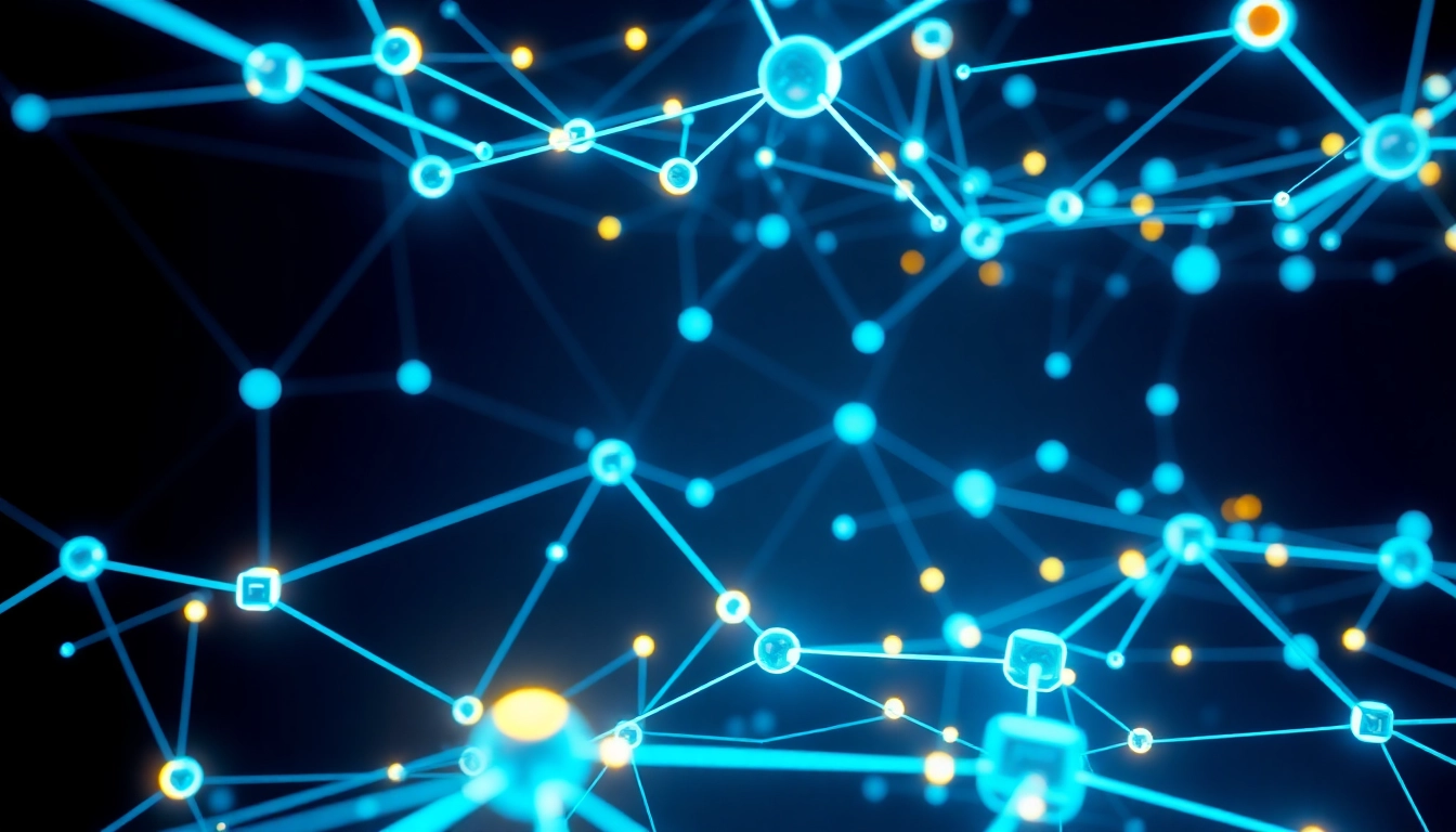 Dynamic blockchain network illustrating secure data transfer within a digital ecosystem for