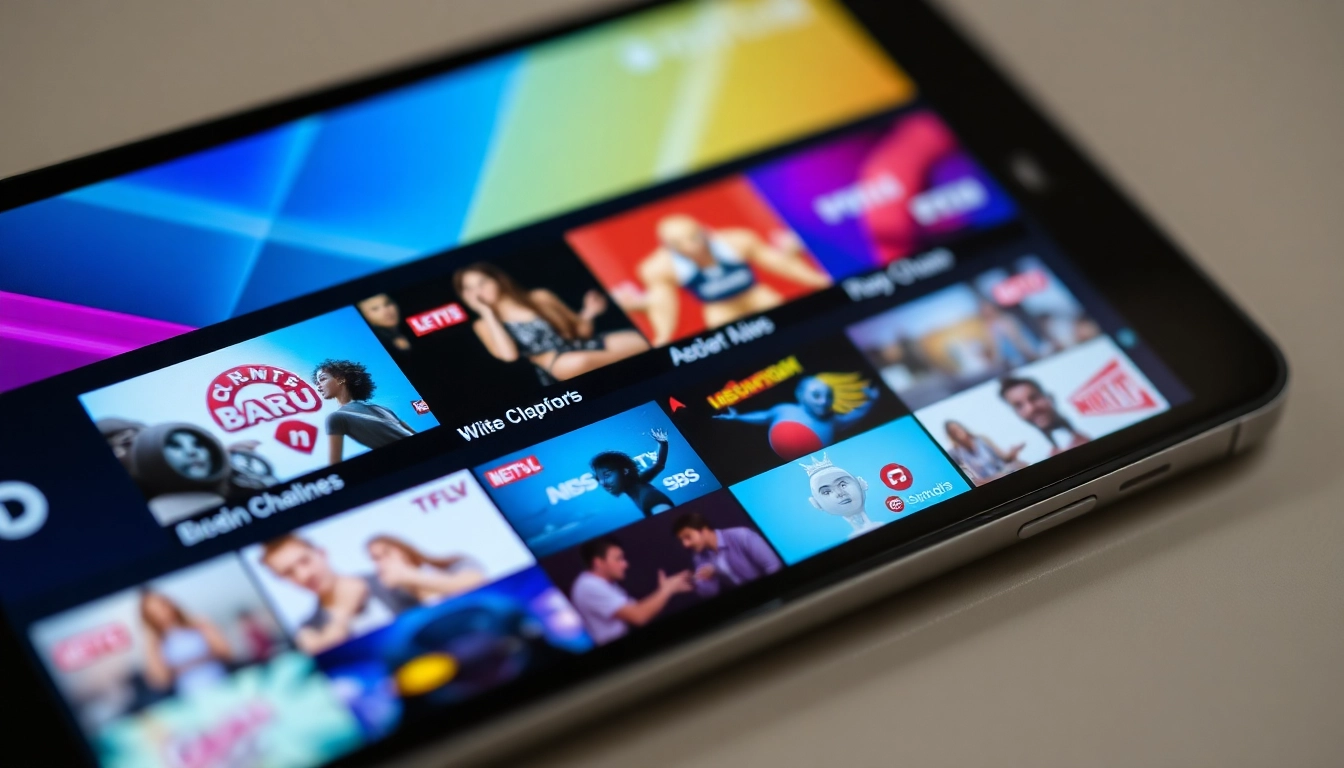 Atlas pro ontv streaming app interface showcasing live channels on a tablet for easy access and high-quality viewing experience.