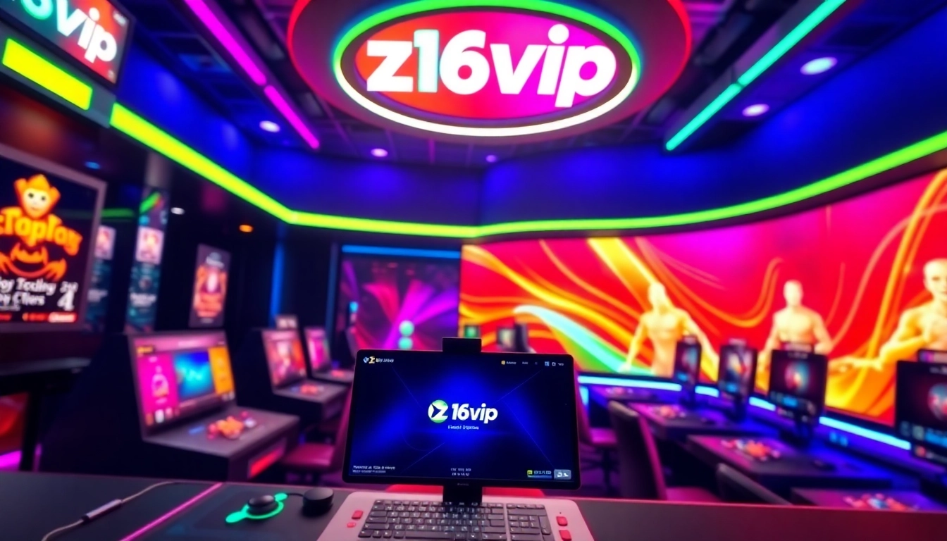 Z16vip online gaming platform showcasing user interface and digital entertainment features for