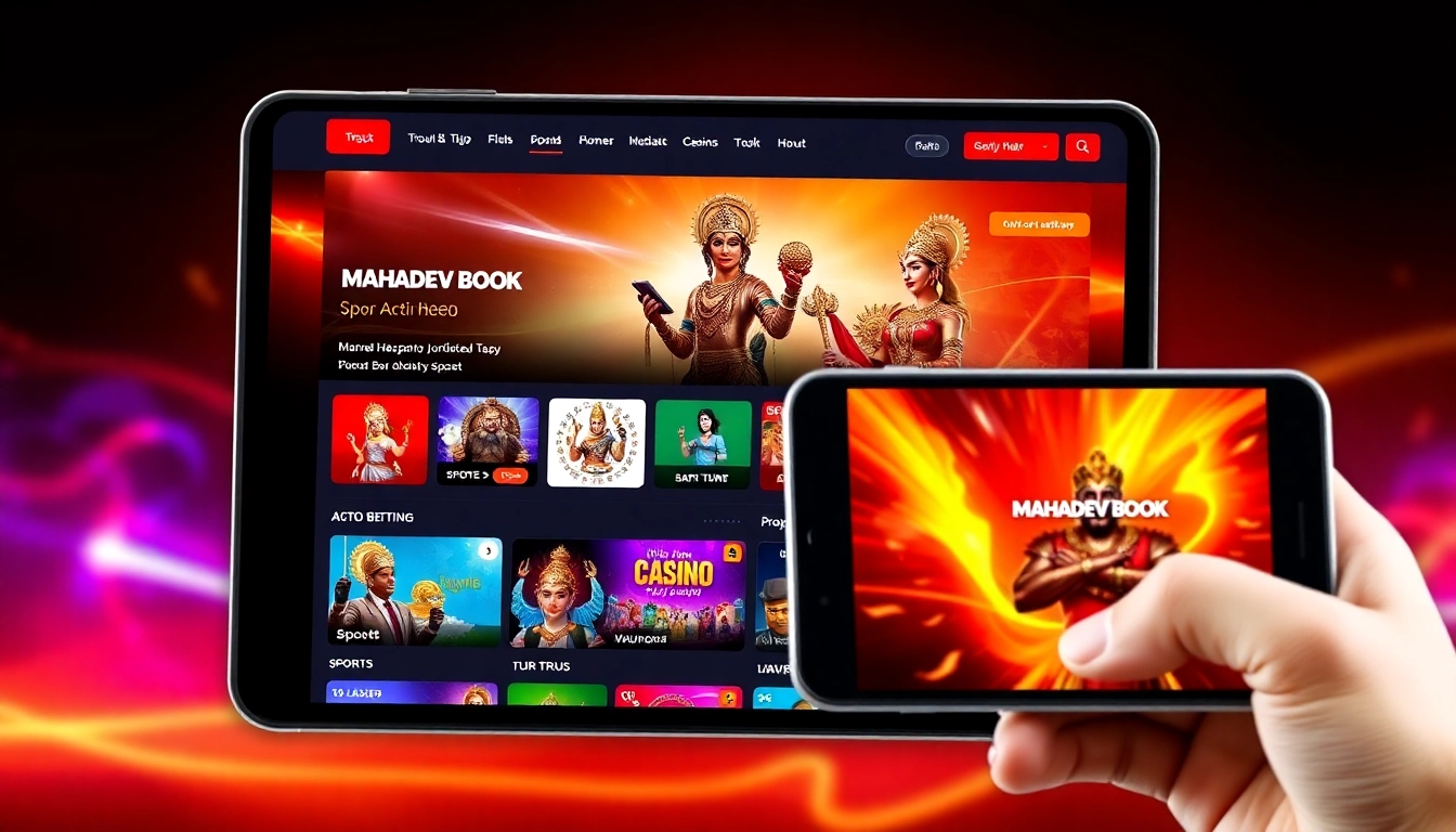Mahadev Book betting platform with live sports and casino games, emphasizing safety and user engagement, optimized for screen readers.