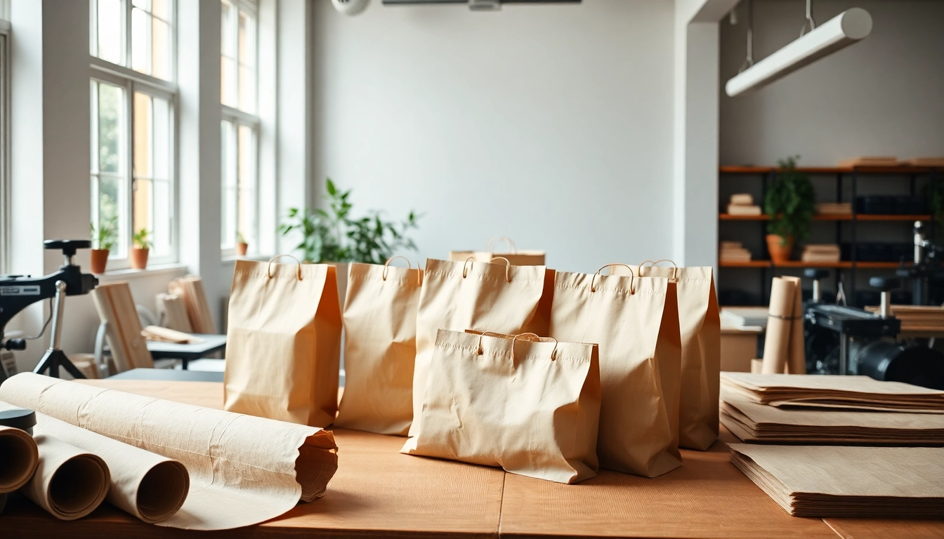 High-quality torba papierowa displayed with eco-friendly branding and packaging equipment,