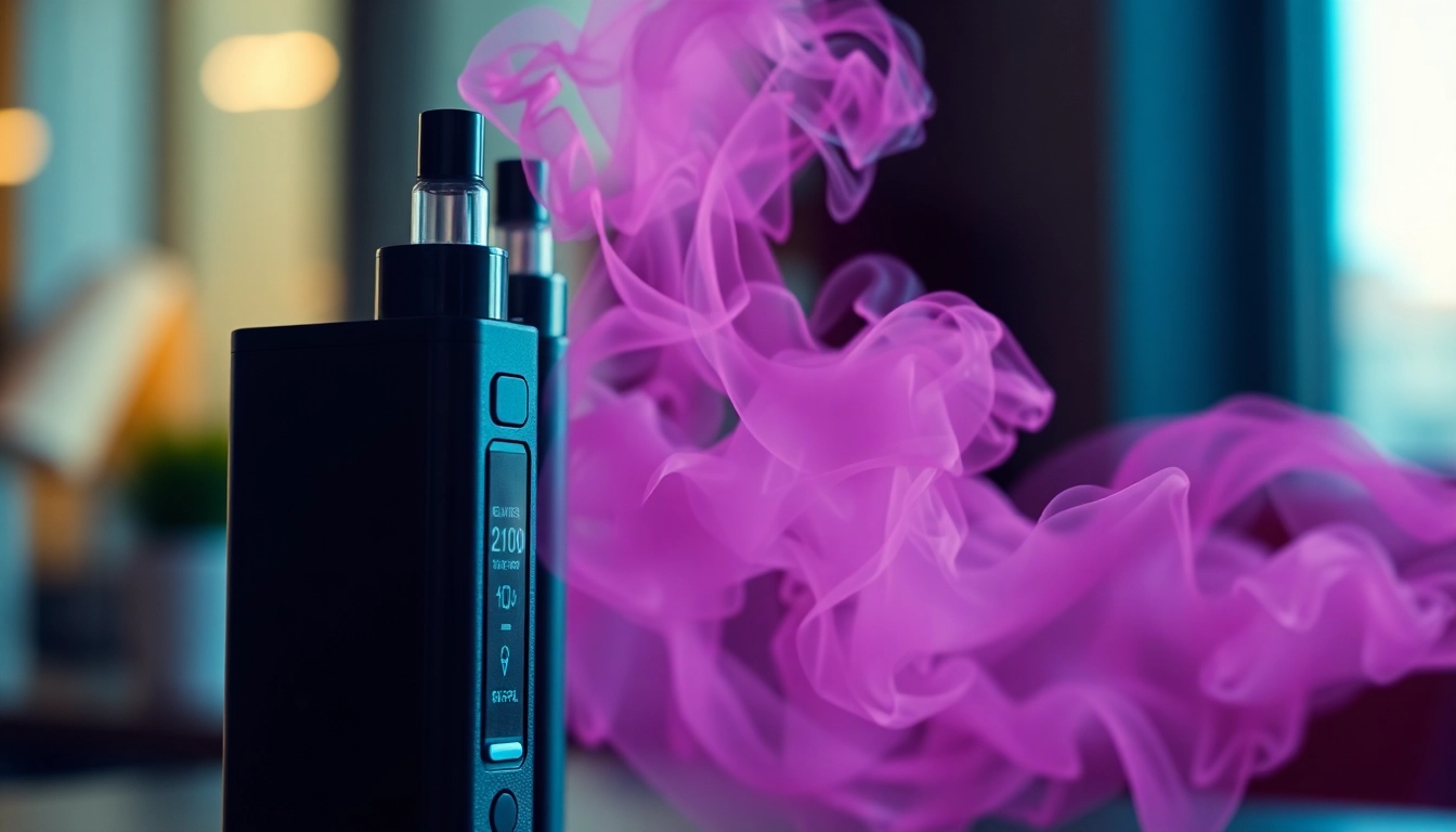 High-quality E-cigi vaporizer with colorful vapor clouds illustrating smooth airflow and modern