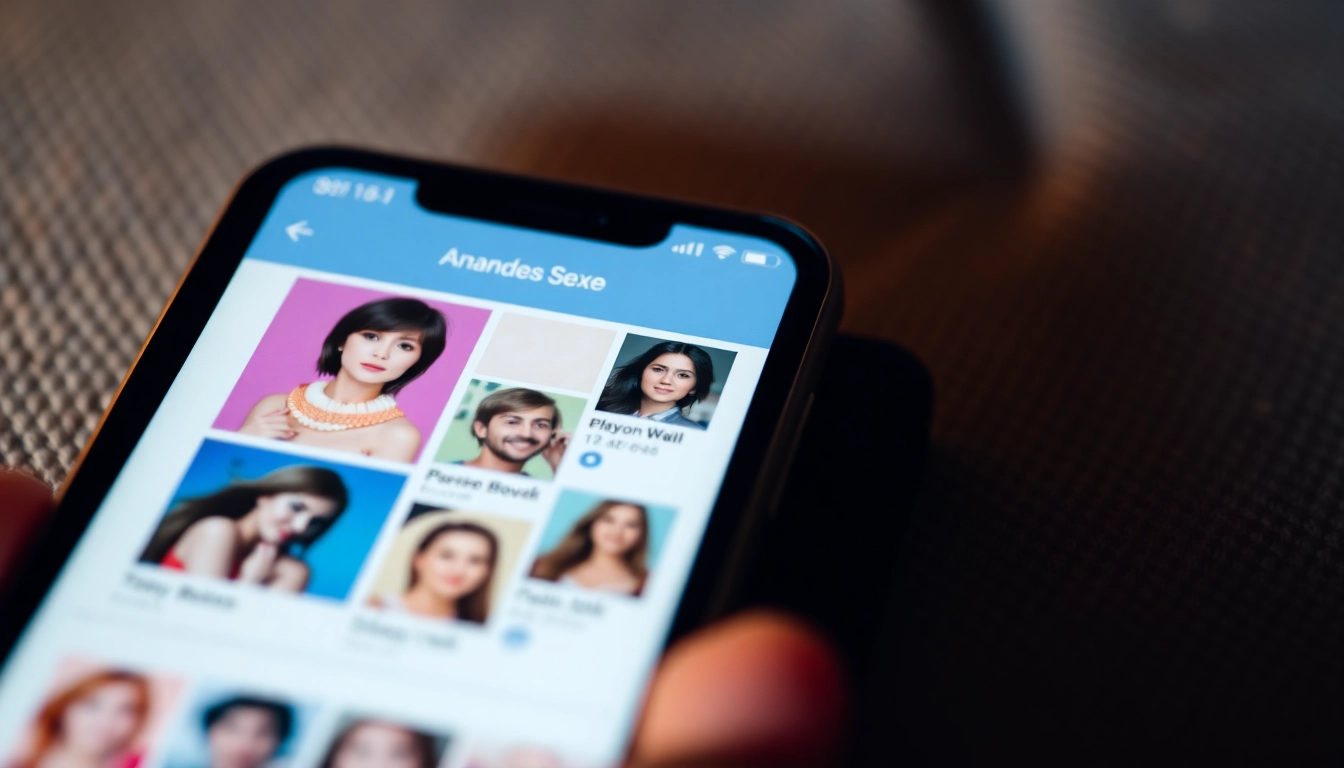 Professional photo of a smartphone with dating profiles for annonces sexe, attracting users