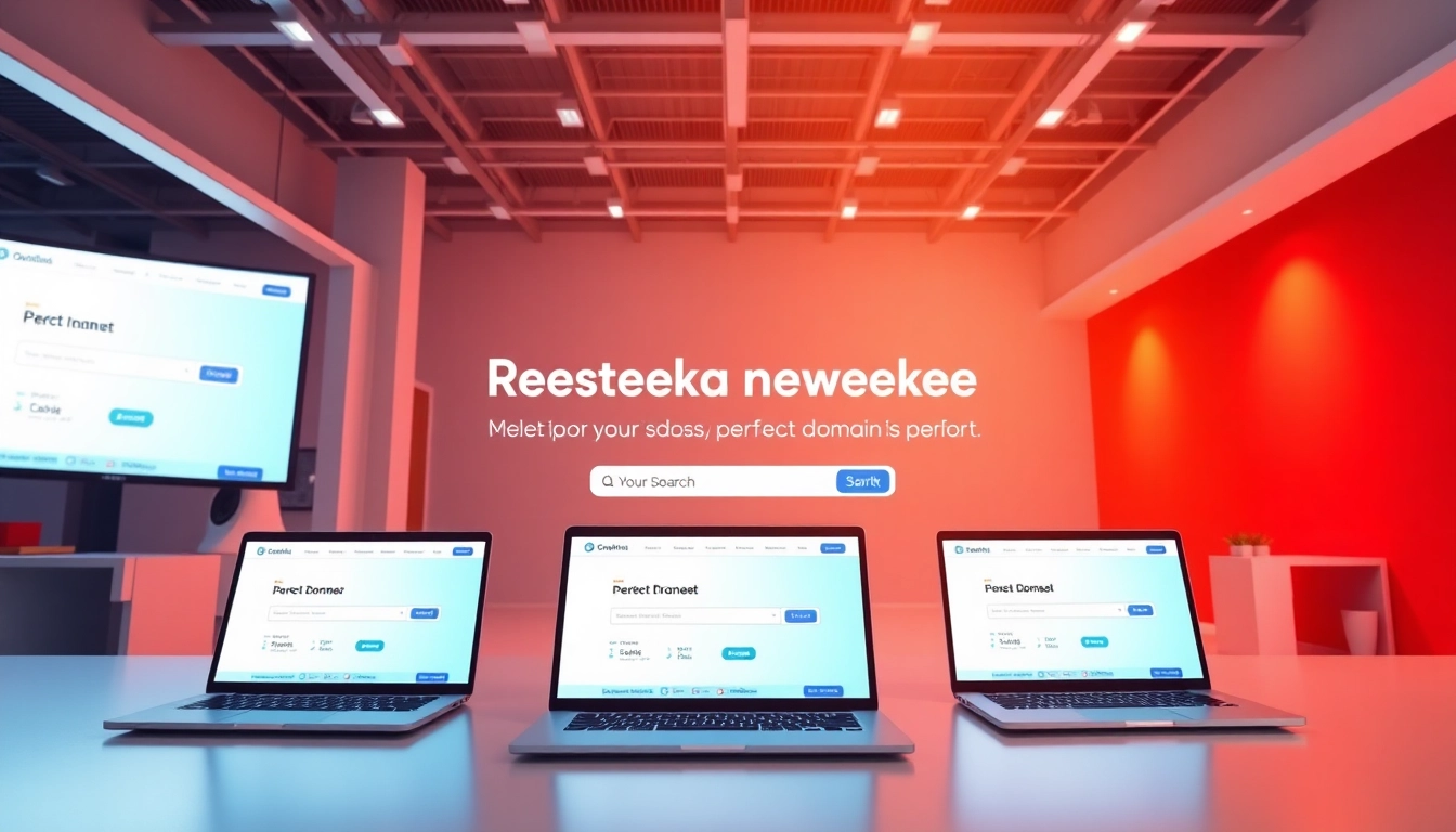 Professional team reviewing perfect domain name options for online brand success and digital