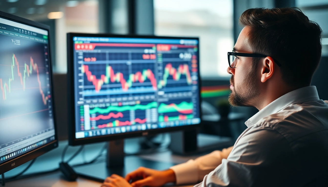 Trading view platform displaying dynamic market charts for traders and investors