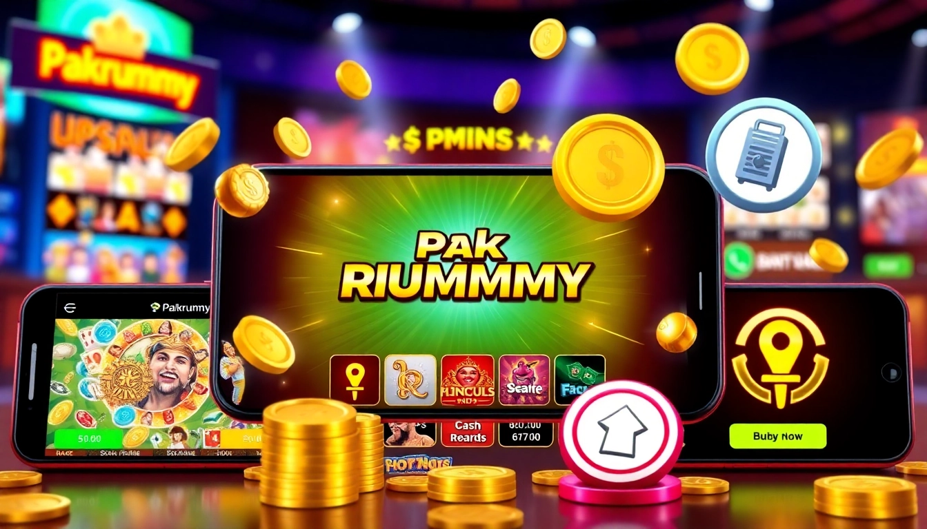 Screenshot of Pakrummy app interface demonstrating live card games and real cash rewards for
