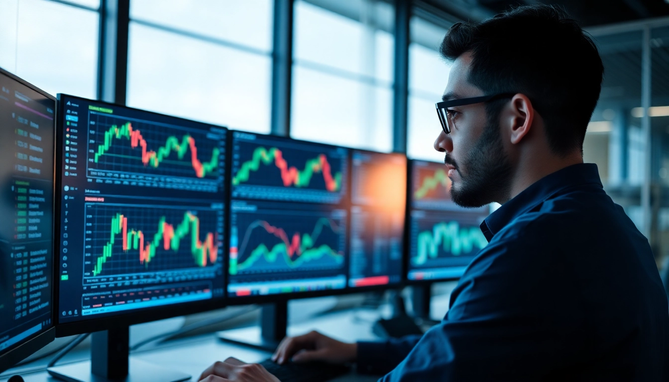 Trading view platform displaying detailed financial charts and analysis for traders to make